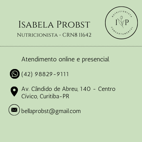 Logotipo Nutricionista Comportamental - Isabela Probst