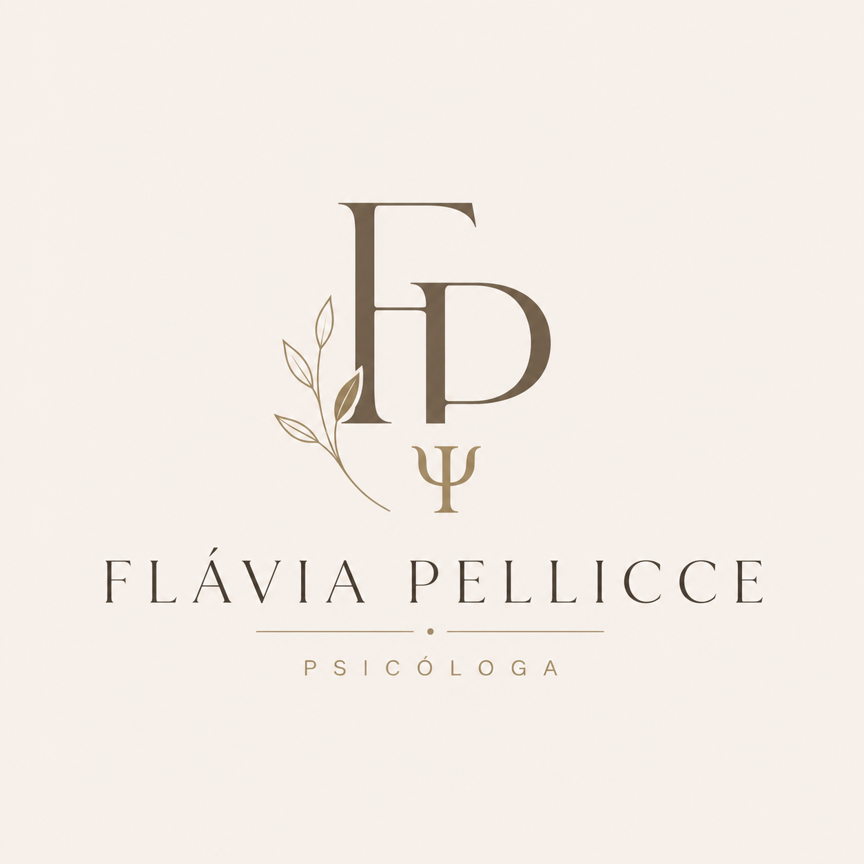 Logotipo Consultório de Psicologia Flávia Pellicce Camargo Preto