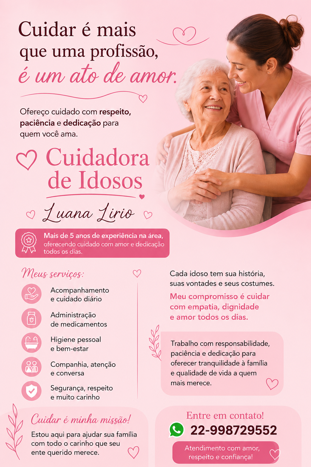 Luana Monteiro Cuidadora de idosos em Campos dos Goytacazes | Agilpass