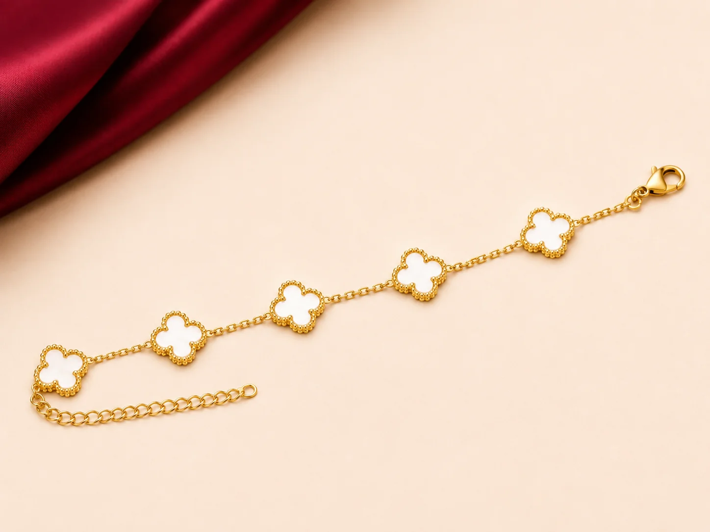 Pulseira Trevo Pérola